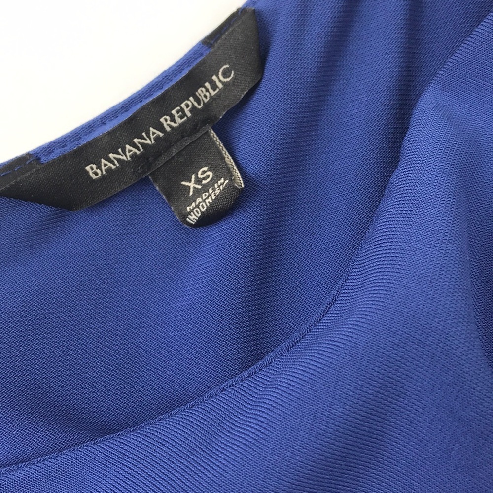 Banana Republic royal blue one shoulder blouse - Picture 6 of 7